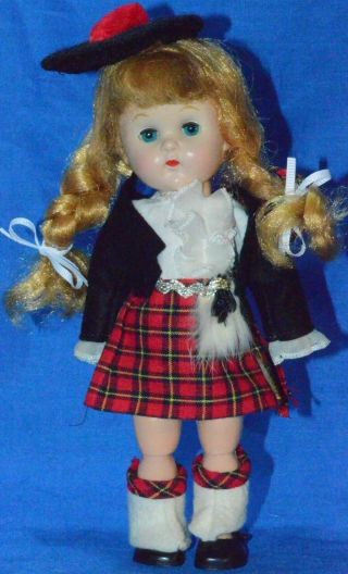 Vintage 8 " Ginny Doll In Tagged " British " Outfit Bkw Ml