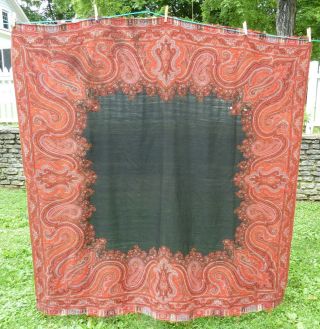 Antique Paisley Kasmir Shaw Tapestry 19th Century 70.  5 " X 70.  5 "