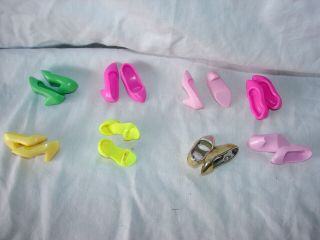 Vintage 1986 Hasbro Doll Jem And The Holograms Band Accessory 8 Pairs Shoes