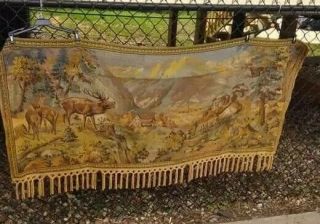 Vintage Wilderness Wall Tapestry Approximately 64”x30”