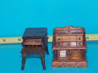 Price Table Lift Top Vintage End Table Shackman ? Dollhouse Miniature 1/12 Wood 2