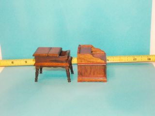 Price Table Lift Top Vintage End Table Shackman ? Dollhouse Miniature 1/12 Wood 3