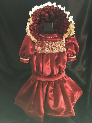 Vintage Silk Doll Dress W Matching Bonnet & Underclothing