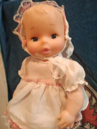 Vintage Classic Babies First Bathtime Water Baby Girl Doll 11 " Rubber 1975 Gcllc
