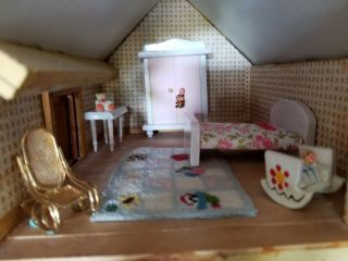 Vintage Electrified Doll House with furniture 10