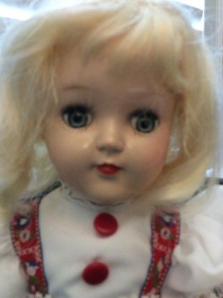 Vintage 1950 Ideal P - 91 Toni Sleep Eyes Plastic Head Blonde Doll 15 " Blue Eyes