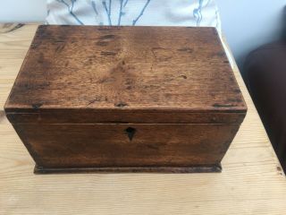 Vintage Wooden Box - In Need Of Restoration No Lock Or Key