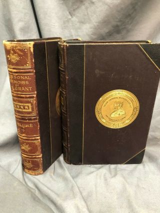 Antique Book Set - Personal Memoirs Of U.  S.  Grant,  Vol I & Ii,  1885,  86,  Vg Cond