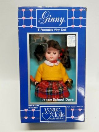 Vintage,  Vogue Dolls,  Ginny,  8 " Vinyl Doll,  School Days,  71 - 1270,  1986