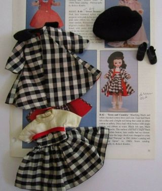 Vintage 8 Betsy Mccall B - 42 Lg Check Town & Country Dress Coat Htftam Shoes Read