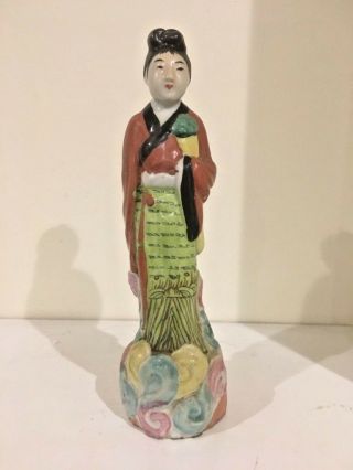 Anquite Chinese Porcelain Figure Of A Chinese Lady 10  Hight