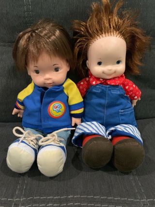 Vintage 1974 Fisher Price 206 Joey And 1973 203 Audrey Lapsitter Doll