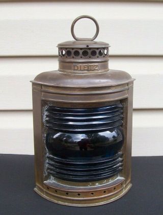 Antique Dietz Brass Nautical Ship Lantern Kerosene Lamp Maritime Starboard Light