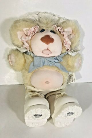 Vtg 1985 Furskins Thistle Plush Baby Teddy Bear Doll Xavier Roberts W Tongue
