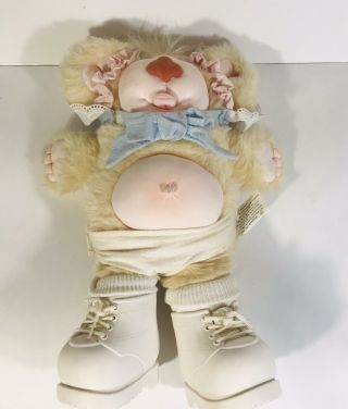 Vtg 1985 Furskins Thistle Plush Baby Teddy Bear Doll Xavier Roberts w Tongue 3