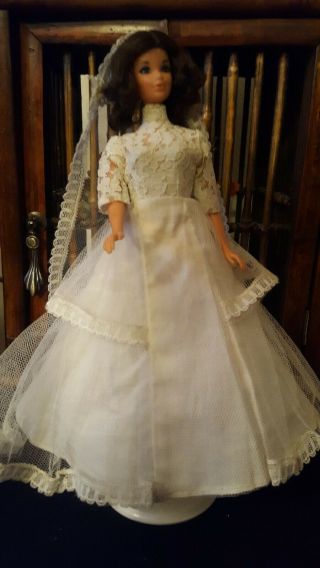 Vintage Hong Kong Barbie Clone Fab - Lu Babs Suzette Maddie Mod Wedding Dress Gown