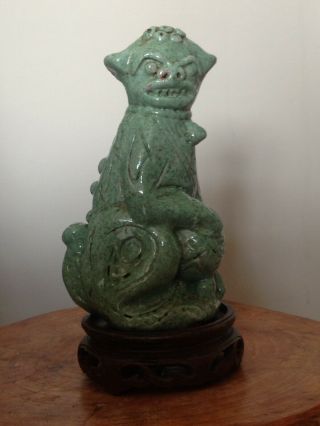 Unusual Antique Chinese Fu Foo Fou Dog Statue 2