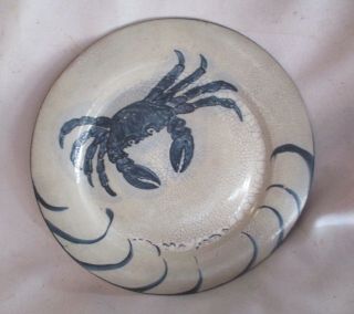 Antique Dedham Pottery Arts & Crafts Era 8.  5 " Crab Plate: