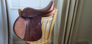 Mystic Close Contact Jumping Saddle Wide Tree 16 " Seat Antique Color