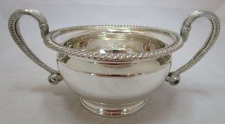 Antique George V Sterling Silver Sugar Bowl,  Paul Storr Design,  472 Grams