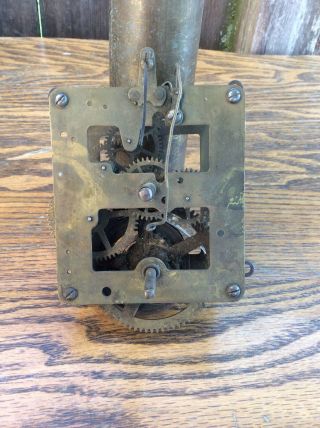 Antique Waterbury Time Only Wall Clock Movement,  Parts / Repairs