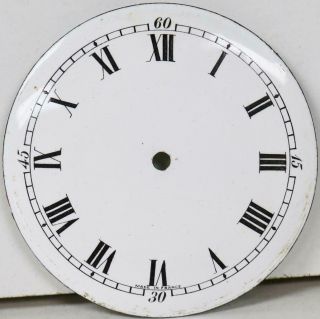 Antique French White Enamel Porcelain 8 Day Mantle Clock Dial - Clock Spares