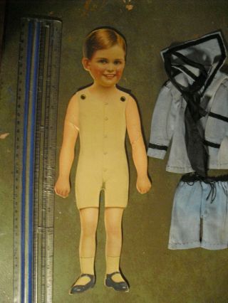 Tall Jointed Young Boy Paper Doll - Vintage