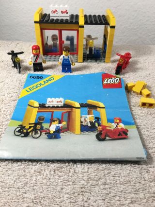 Vintage Lego 6699 Classic Town Cycle Fix - It Shop With Instructions