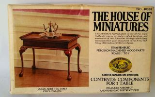 The House Of Miniatures Queen Anne Tea Table Kit