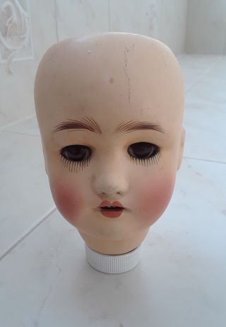 Antique Adolf Wislizenus Porcelain Sleepy Eyes Doll Head Made In Germany 31