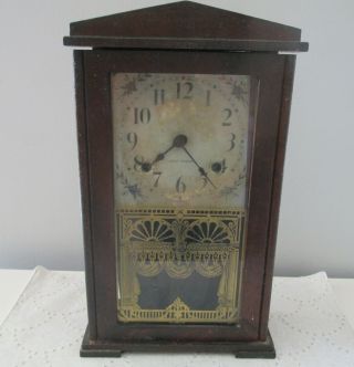 Antique Seth Thomas Key Wind Wood Mantle Clock Case Parts
