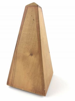 Vintage Seth Thomas Metronome De Maelzel Wood Case Wind Up Great 6