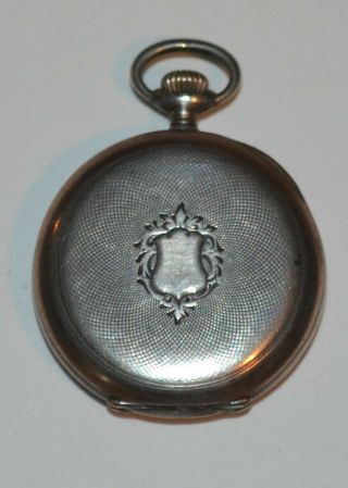 Antique 0 Size 800 Silver Pocket Watch,  Running 2
