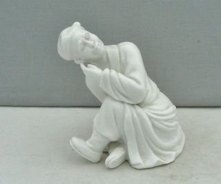 Chinese Blanc De Chine Porcelain Figurine Of A Seated Man