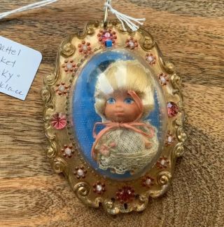 Vintage Mattel Lucky Locket Liddle Kiddle Little Doll Baby Larky 1966 Necklace