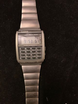 Casio CA506 - 1 Mens Classic Digital 8 - Digit Calculator Stainless Steel Watch 5