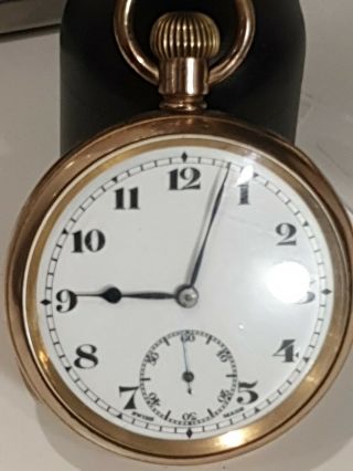 Gold Plated Record Watch Co.  Geneve Antique Pocket Watch