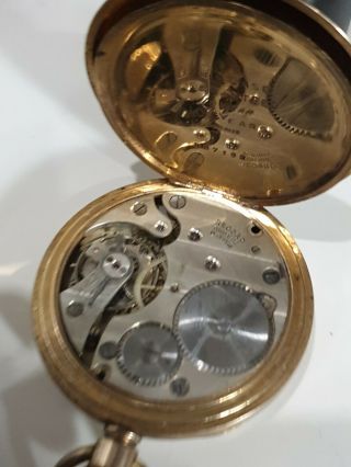 Gold Plated Record Watch Co.  Geneve Antique Pocket Watch 7