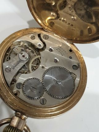 Gold Plated Record Watch Co.  Geneve Antique Pocket Watch 8