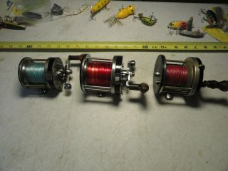 3 Vintage Pflueger Capitol Fishing Reels Made In Usa 1985,  1988,  1986