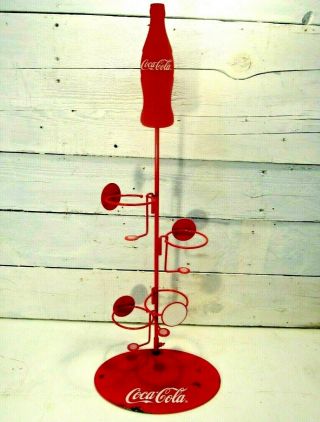 Antique " Coca Cola " Counter Bottle Display All Steel 27 " Tall Breaks Down
