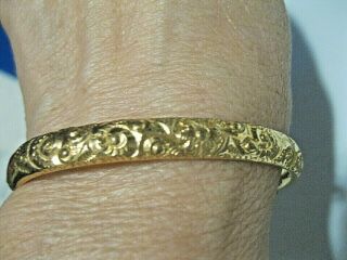 Antique Victorian Gold Filled Bangle BRACELET L.  S.  & Co. 5