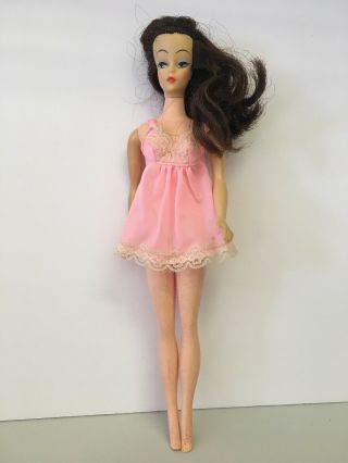 Vintage 1960 Ideal Toy Corp Mitzi Barbie Brunette Clone Doll 12”