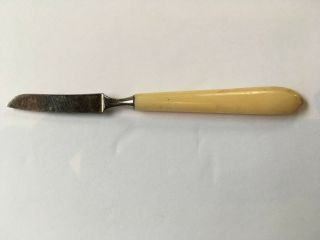 Vintage Antique Scalpel Cutter Knife Medical Primitive Bakelite Or Ivory Color