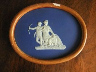 Antique 18thc Adams Blue Jasperware Plaque " Cupid Asleep " C1790 - Wedgwood 2 Of 2