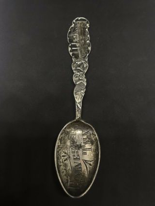 Vintage Sterling Silver Spoon Souvenir Galveston Texas