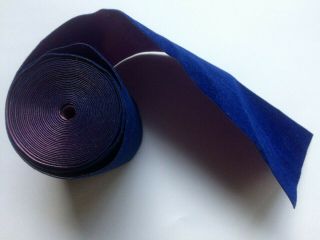 Vintage Blue Purple Velvet Fuzzy Ribbon Trim 2