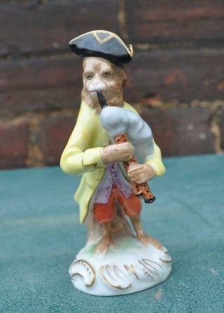 Antique Von Schierholz Monkey Band " The Bagpipes / Bagpiper " Musician Figure