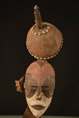 African Old Igbo Mask,  Nigeria Wood Carved 9953