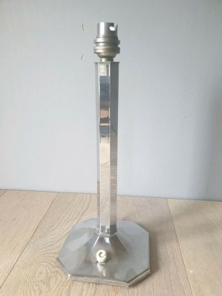Art Deco Chrome Table Lamp For Rewiring